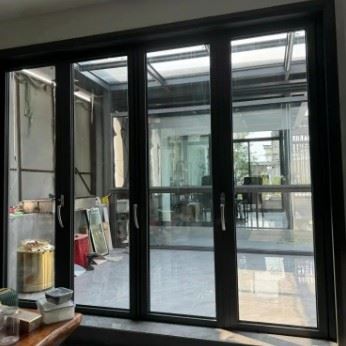 aluminium double hinged doors